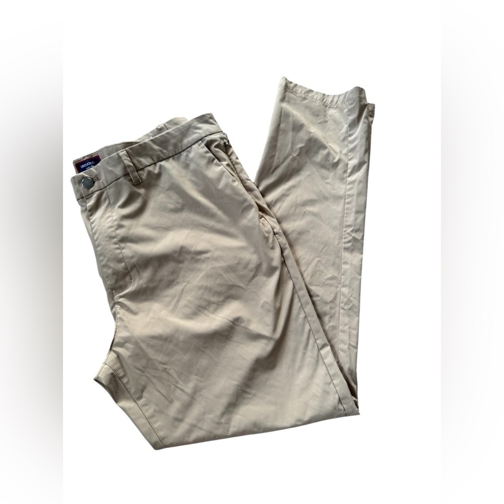 UNTUCKit Traveler Tech Pants Men’s 38x32 Tan Slim Fit Performance Stretch